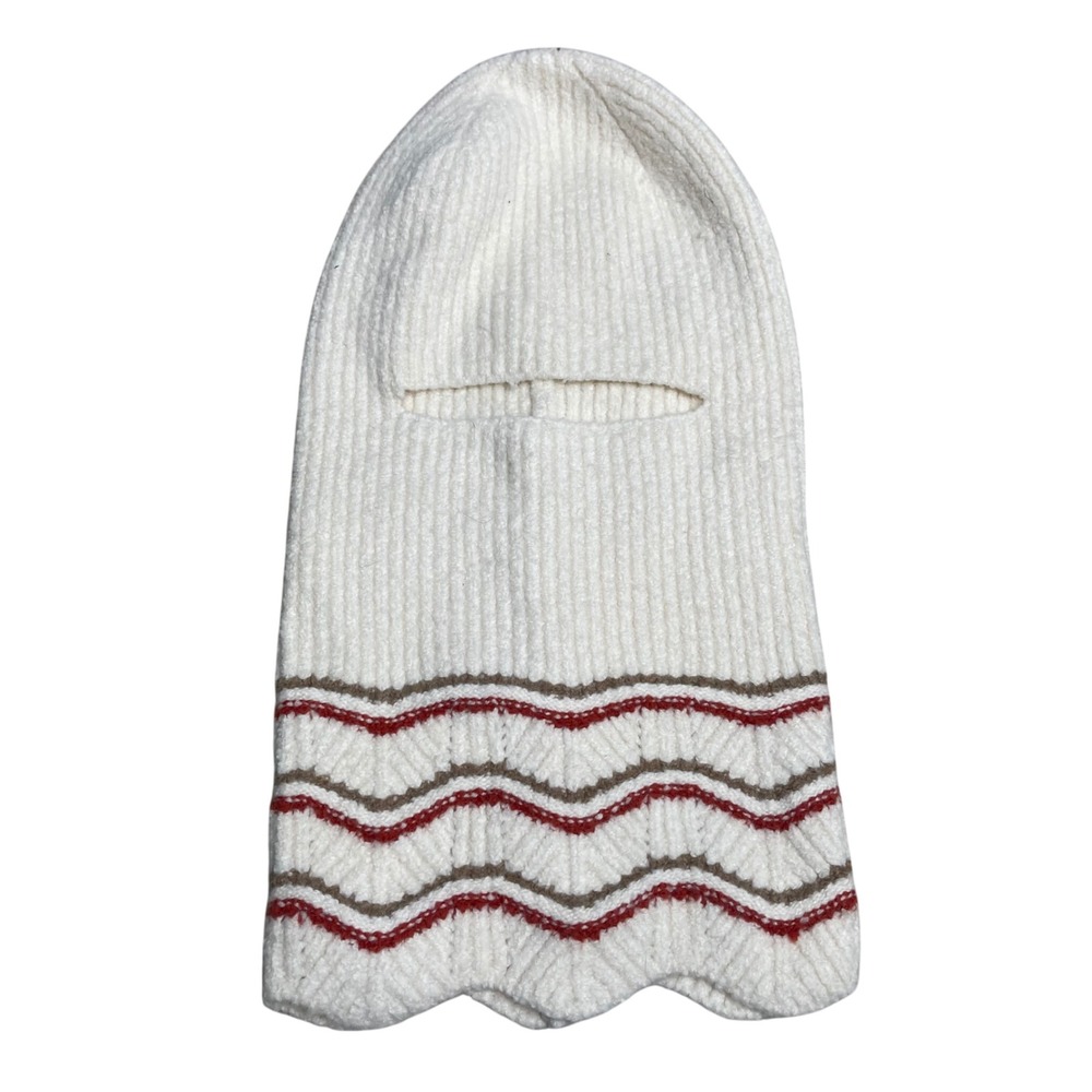 New Madewell Ribbed Knit Balaclava Retro Edition Alabaster Womens Hat Ski Mask